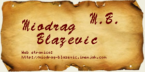 Miodrag Blažević vizit kartica